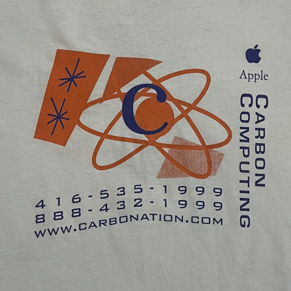 RARE! Vintage 90s Apple Moof Dog Carbon Computing Promo T-Shirt Hanes - Men's XL - Picture 2 of 7